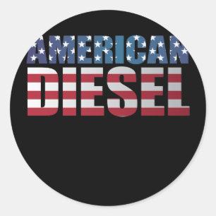 Adesivo Redondo Mecânico diesel Patriótico Americano