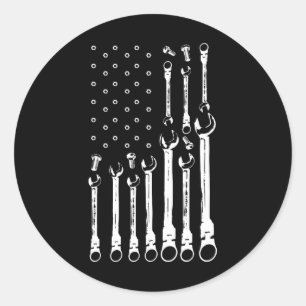 Adesivo Redondo Mecânico do carro de bandeira Patriótica Americano