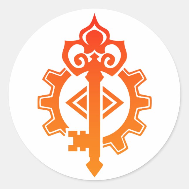 Adesivo Redondo Mecanismo De Arranha De Engenheiro Artificante DnD (Frente)