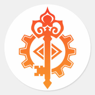 Adesivo Redondo Mecanismo De Arranha De Engenheiro Artificante DnD