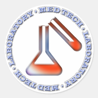 ADESIVO REDONDO MED TECH - LABORATÓRIO - TUBO-FLASK