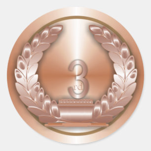 Adesivo Redondo Medalha de Bronze
