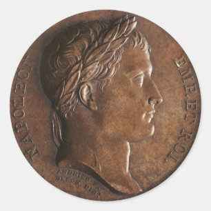Adesivo Redondo Medalha de Napoleon Bonaparte