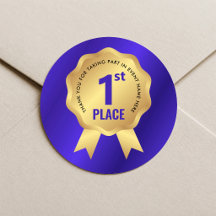 Medalha de Primeiro Lugar Prêmio Evento Azul e Dou