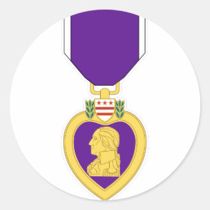 Adesivo Redondo Medalha de Purple Heart