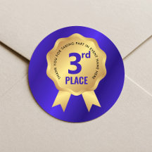 Medalha de Terceiro Lugar Concurso Azul e Dourado