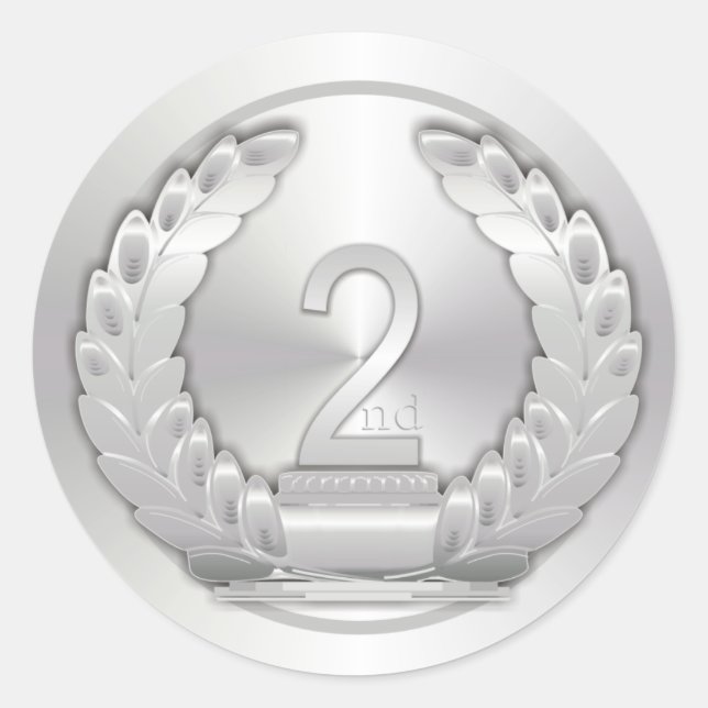 Adesivo Redondo Medalha Silver (Frente)