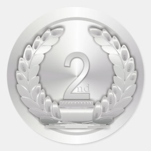 Adesivo Redondo Medalha Silver