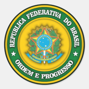 Adesivo Redondo Medalhão 2 do Brasil