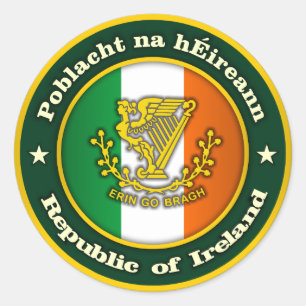 Adesivo Redondo Medalhão Irlandês 2