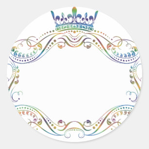 Adesivo Redondo Medalhão Real com Autocolantes