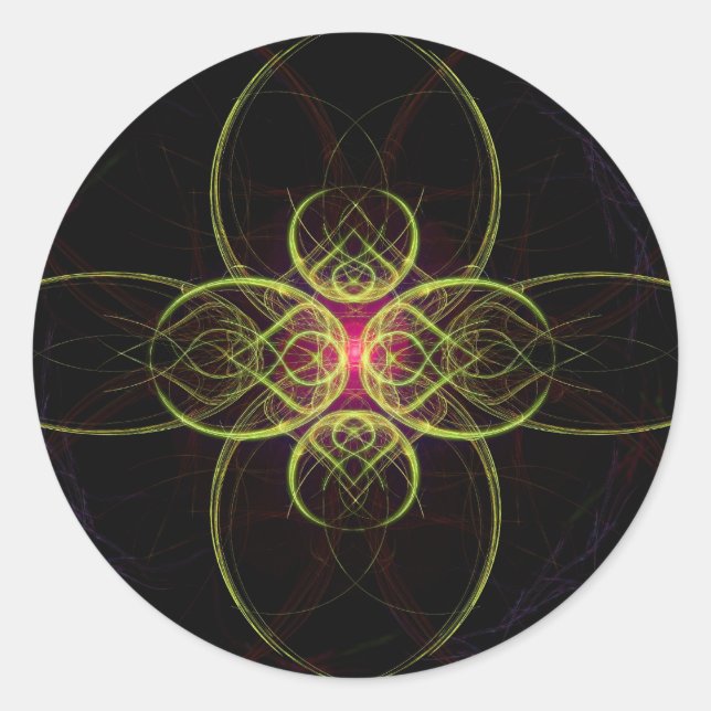 Adesivo Redondo Medalhão Vermelho de Alexandra Cook aka Linandara (Frente)