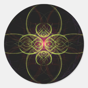 Adesivo Redondo Medalhão Vermelho de Alexandra Cook aka Linandara