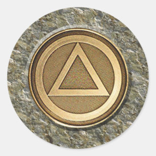 Adesivo Redondo Medallion Coin Recovery Sobriety Sticker