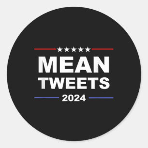 Adesivo Redondo Média Humorosa Tweets & Trump 2024 Ge Político