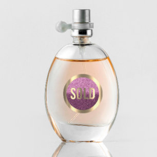 Adesivo Redondo Mediador imobiliário roxo para fora vendido de