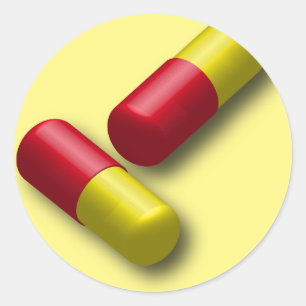 Adesivo Redondo medicamento-cápsula