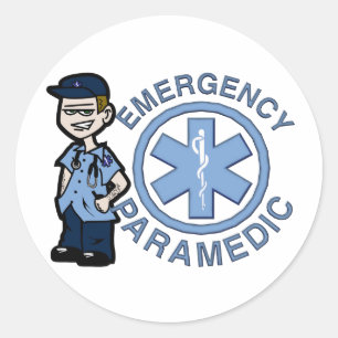 Adesivo Redondo Médico da emergência de Joe