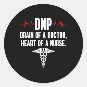 Adesivo Redondo Médico Da Prática De Enfermagem Cérebro Enfermeiro