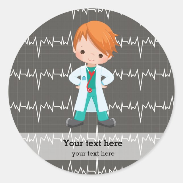 Adesivo Redondo Médico de Crianças (Frente)