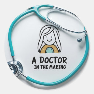 Adesivo Redondo Médico em formação