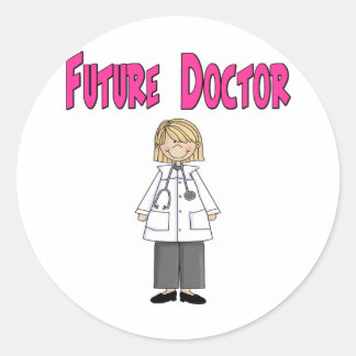 Adesivo Redondo Médico Futuro (Rapariga)