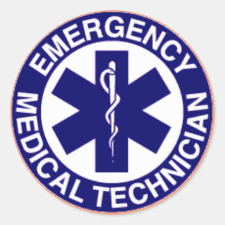 ADESIVO REDONDO MÉDICOS DE EMERGÊNCIA EMT