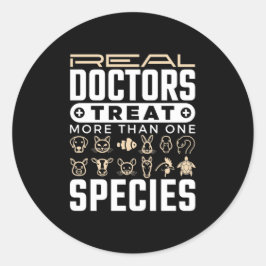 Adesivo Redondo Médicos Verdadeiros Veterinários Tratam Mais De Um