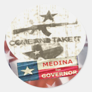 Adesivo Redondo Medina para o governador