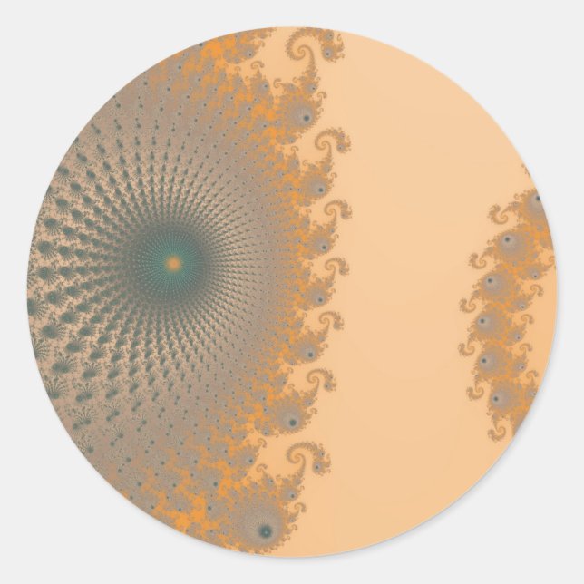 Adesivo Redondo Médio Dourado Spirole Stickers (Frente)