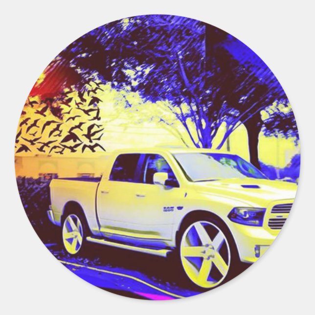 ADESIVO REDONDO MÉDIO KNIGHT TRUCK STOP (Frente)