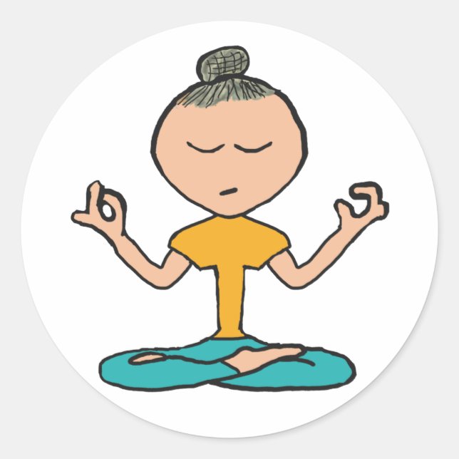 Adesivo Redondo Meditação (Frente)