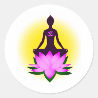 Adesivo Redondo Meditação