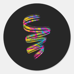 Adesivo Redondo Meditação de Yoga Colorful Namaste Nirvana Zen Gif