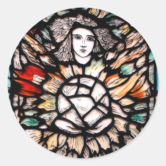 Adesivo Redondo Meditação em Cores (Frente)