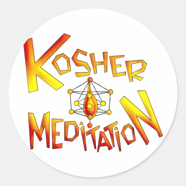 Adesivo Redondo Meditação Kosher (Frente)