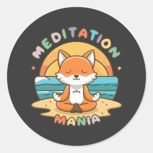 Adesivo Redondo Meditação Mania