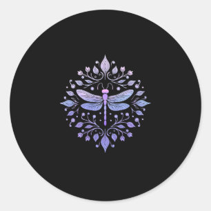 Adesivo Redondo Meditation Geometria Fractal Espiritual Yoga Dragã