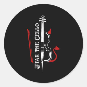 Adesivo Redondo Medo do Cello