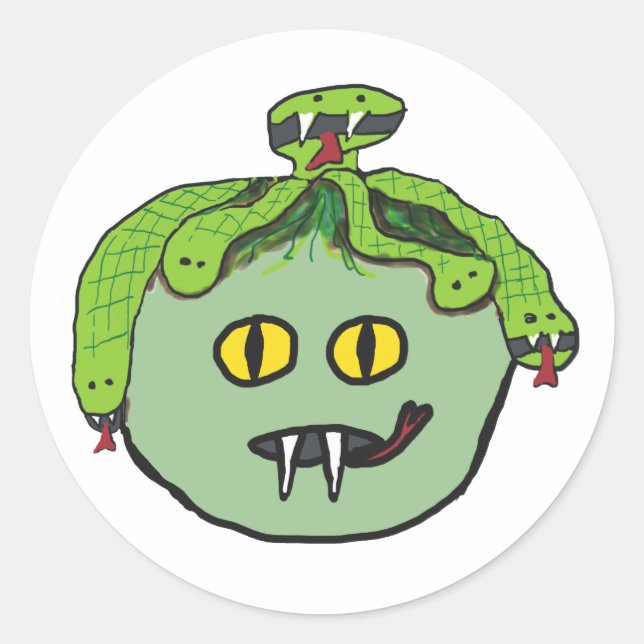 Adesivo Redondo Medusa (Frente)