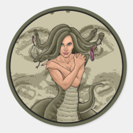Adesivo Redondo Medusa