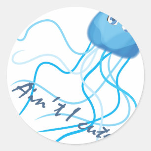 Adesivo Redondo medusa da caixa: Não sou eu bonito?