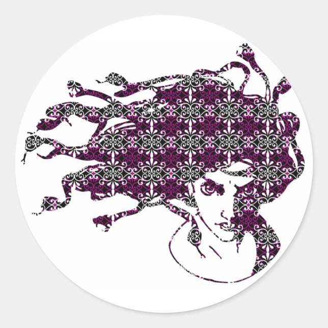 Adesivo Redondo MEDUSA Sticker (Frente)