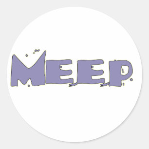 Adesivo Redondo Meep Sticker