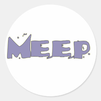 Adesivo Redondo Meep Sticker