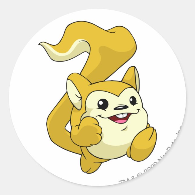 Adesivo Redondo Meerca Amarelo (Frente)