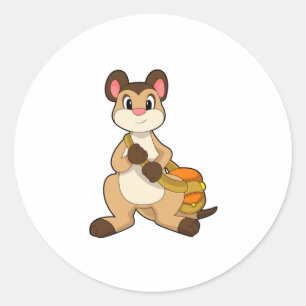 Adesivo Redondo Meerkat com Bag