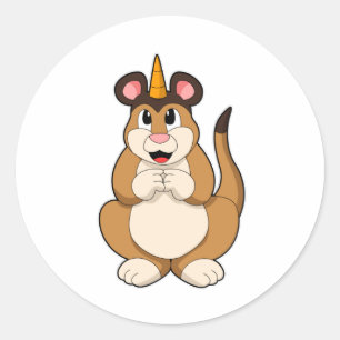 Adesivo Redondo Meerkat com Horn