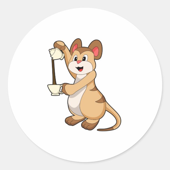 Adesivo Redondo Meerkat com pote de café e café.PNG (Frente)