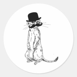 Adesivo Redondo Meerkat sob cobrir